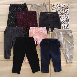 10 pairs! Carter’s, Old Navy, Baby Gap 12 month